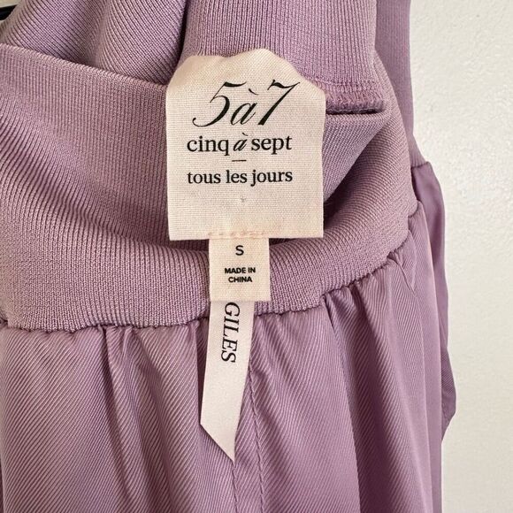 CINQ A SEPT Women’s Tous Les Jours Giles Satin Jogger Lavender Light Pastel Purp - Picture 7 of 11